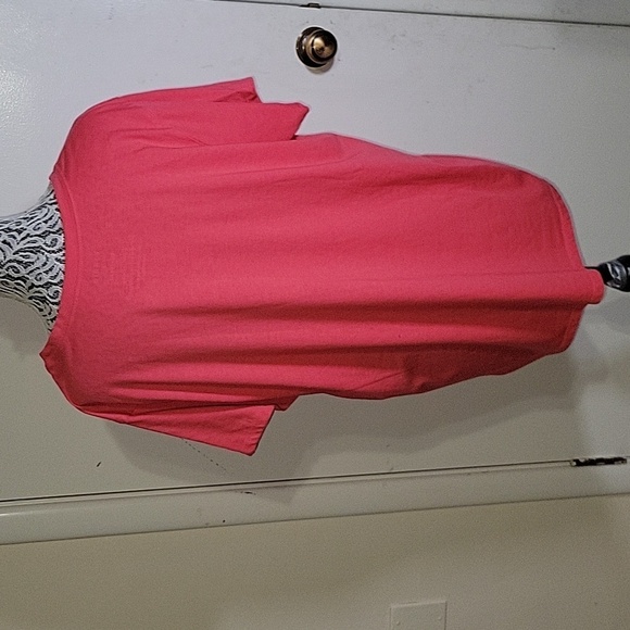 TORRID Pink Crew Neck Cotton Blend Mesh Short Sleeve‎ Tee Casual Plus Size 2 - Picture 3 of 5